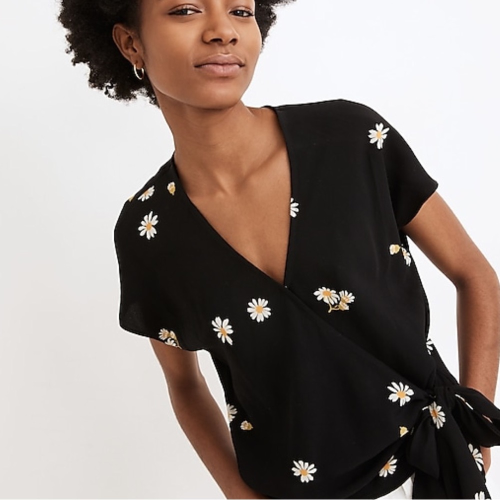 Madewell Sash Tie Wrap Top